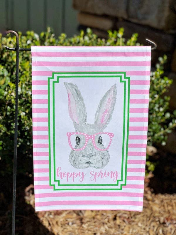 Bunny Hoppy Spring Flag for wholesale by Prince Design