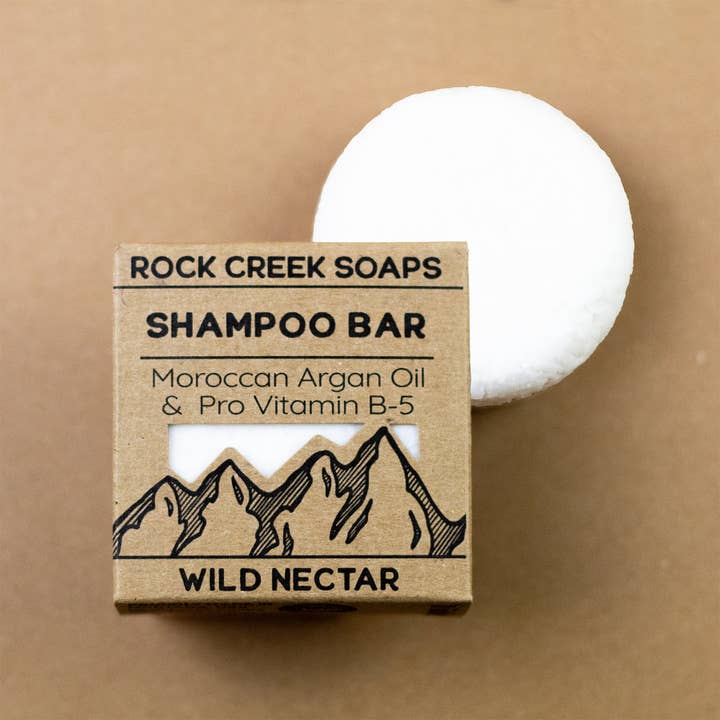 Rock Creek Soaps - Wholesale Shampoo Puck/Solid Shampoo - Shampoo Bar | Vitamin B-5 & Argan Oil | Wild Nectar6