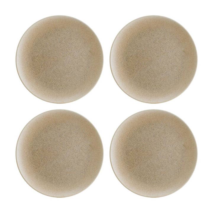 Conjunto de 4 Pratos Redondos de Porcelana Luca Salmão Matte diâmetro 6,75" por atacado de TURGLA HOME