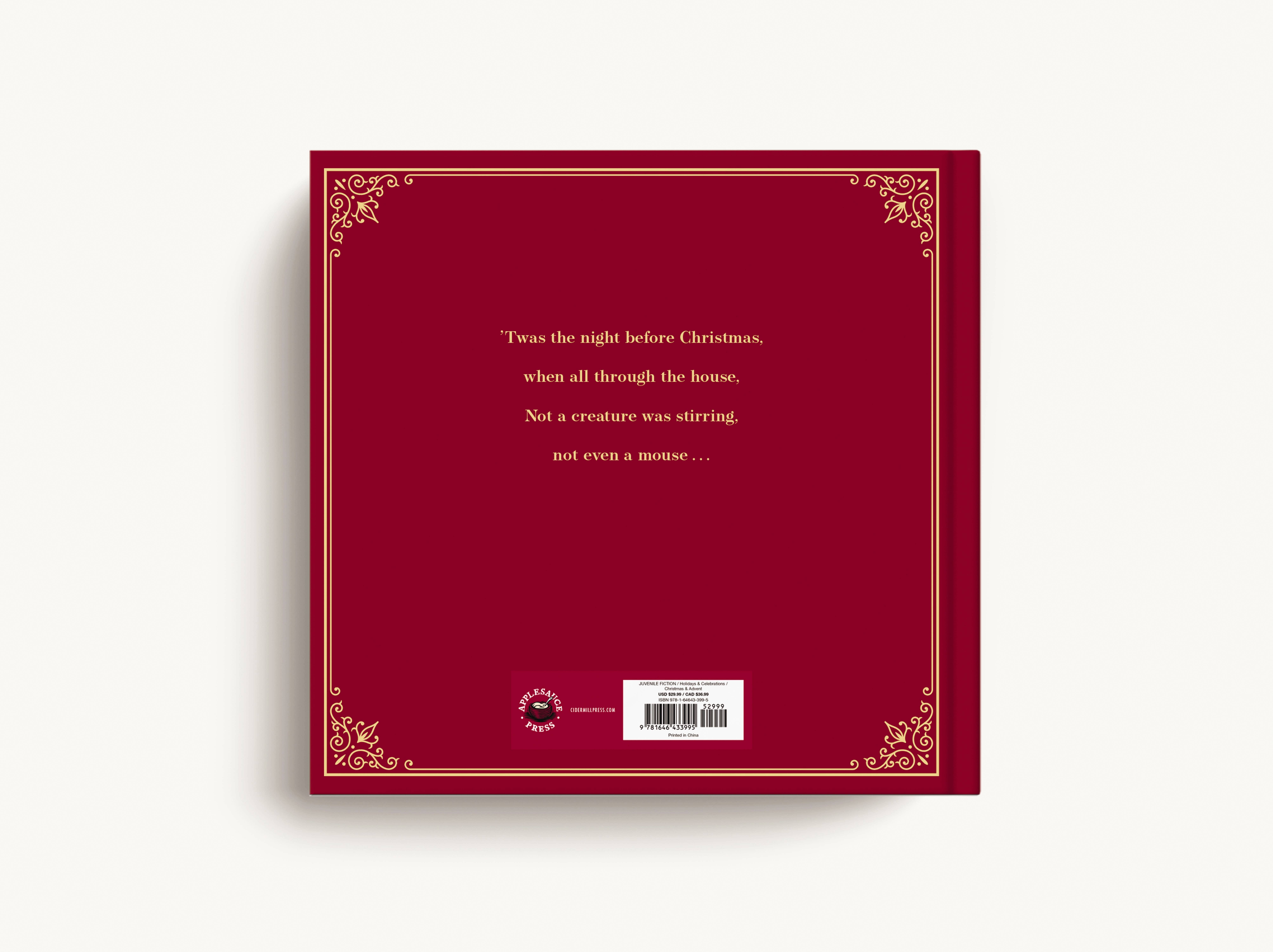 HarperCollins Focus - Wholesale Display Book - The Night Before Christmas :Collectible Faux Leather Edition2