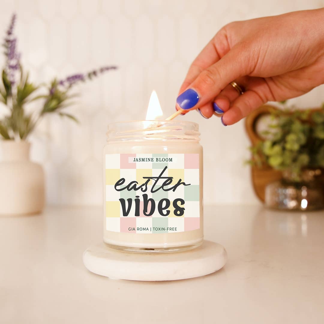 Gia Roma - Vendita all'ingrosso Candela in vasetto - Candele pasquali retrò con graziosi barattoli profumati alla soia primaverile17