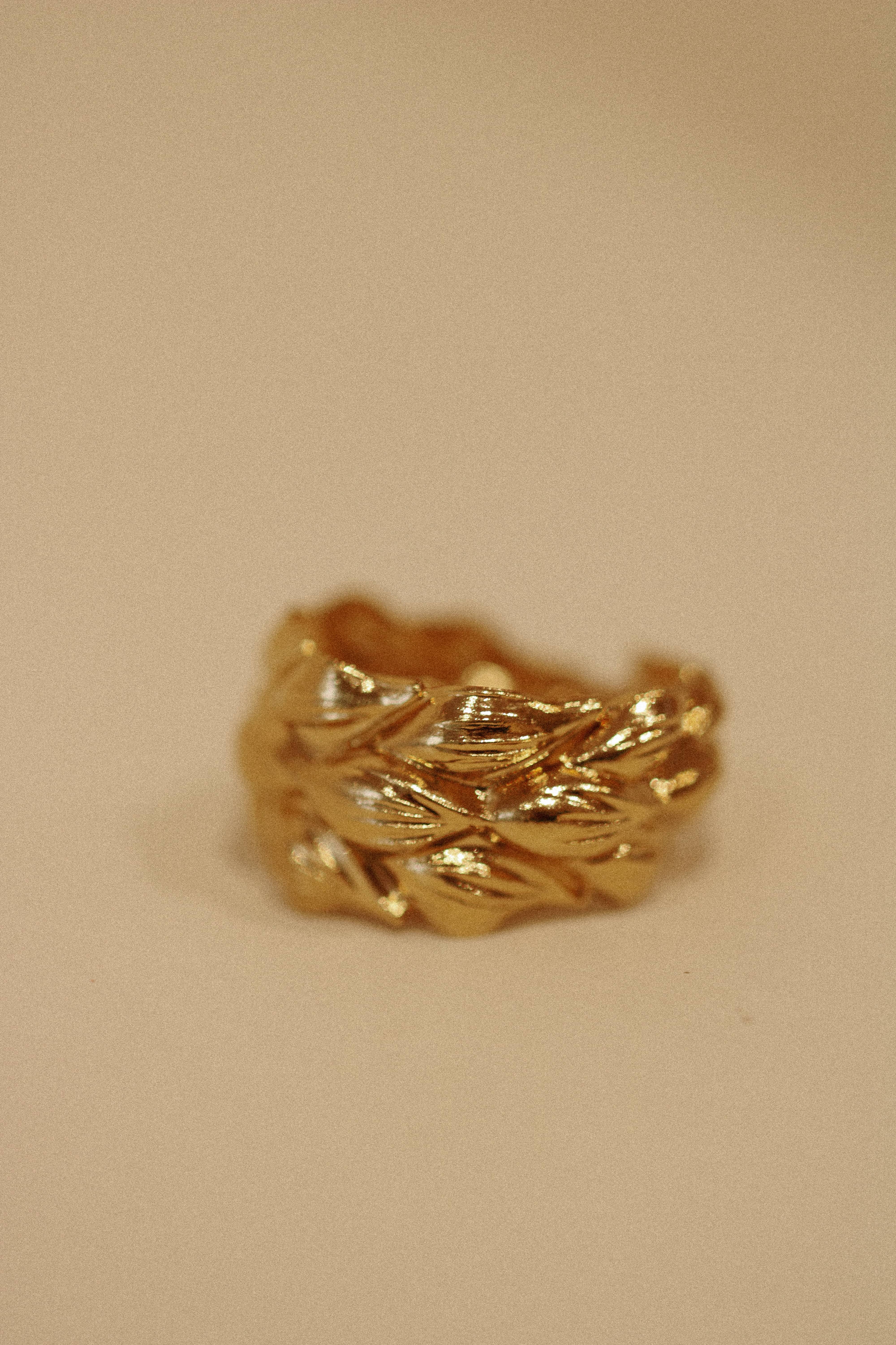 Kariboobijoux - Wholesale Band/Stacked Ring - Estrella Leaf Ring2