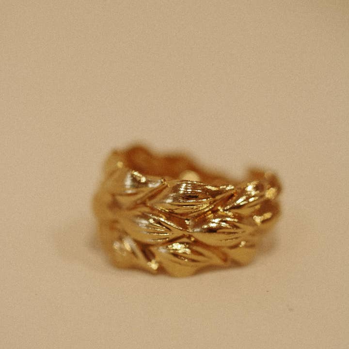 Kariboobijoux - Wholesale Band/Stacked Ring - Estrella Leaf Ring2
