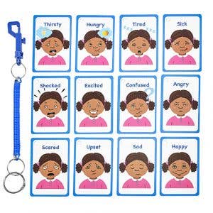 My Feelings Flashcards (Black Girl) for wholesale by Amonev