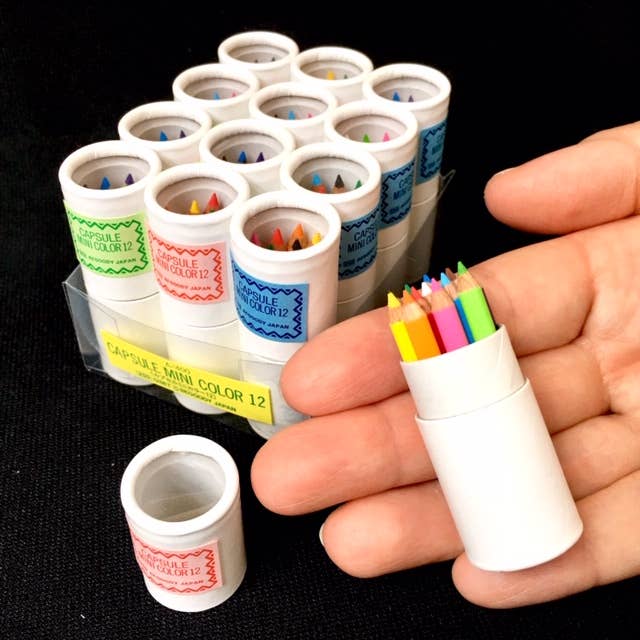 BCmini - Wholesale Colored Pencil - 21602 12 sets of 12 mini pencils in mini paper tube-1240