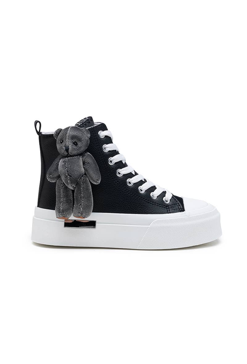 LADY GLORY – Engroshandel Lifestyle sneaker - Dame – High-top sneakers med dekorativ bamse11