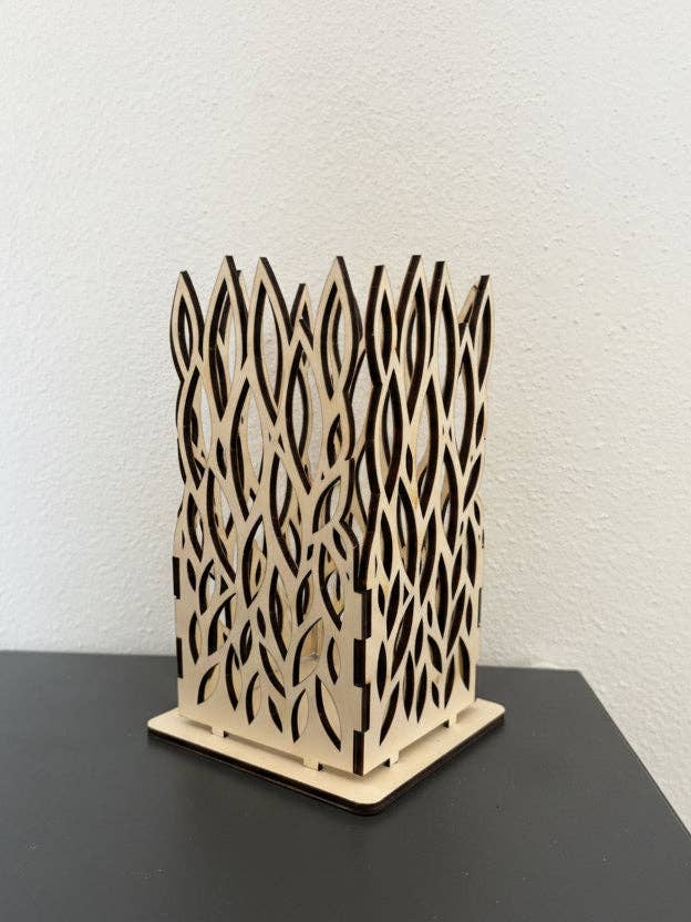 🕯️ Modern värmeljushållare i trä – stilfull struktur för wholesale av k3 shop