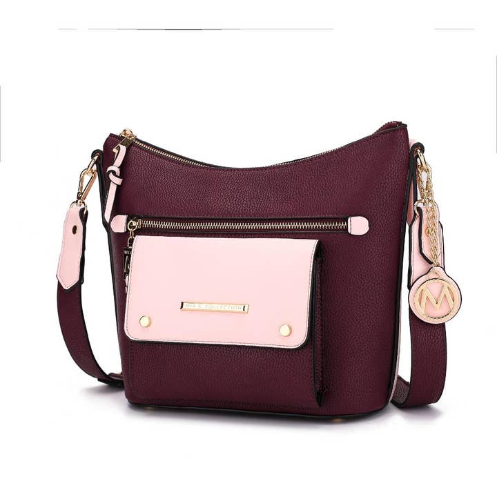 Candace Crossbody Handbag Vegan Leather Women By Mia K. for wholesale by MKF Collection