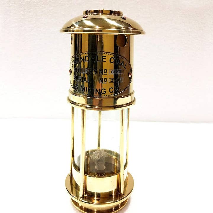 Lampada a olio nautica in ottone lucido da 18 cm per la vendita all'ingrosso da parte di Arts King