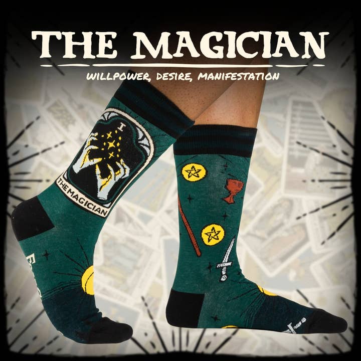 FootClothes LLC - Wholesale Socks - Unisex - The Magician Tarot Nouveau Crew Socks4