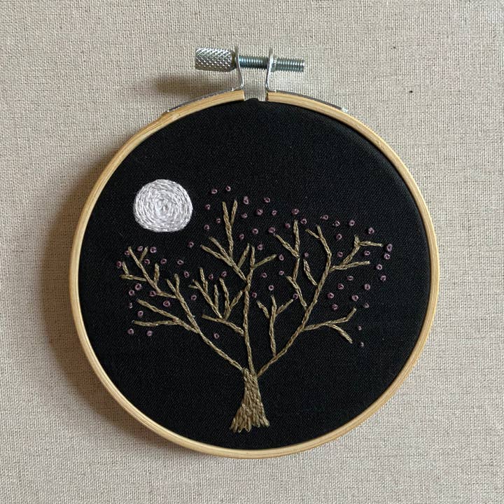 Spring Tree 4 Inch Embroidery Kit for wholesale by Open Coven
