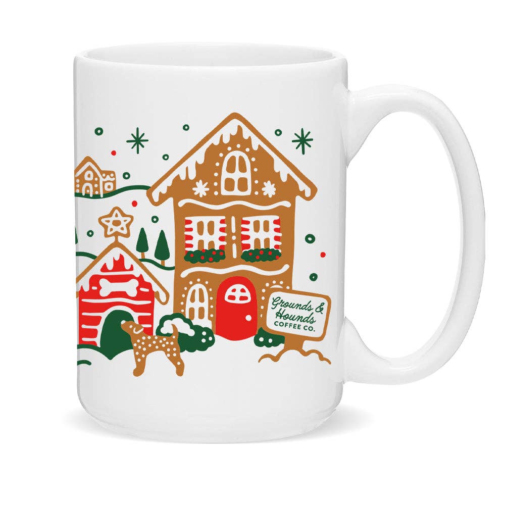 Grounds & Hounds Coffee Co. - Wholesale Coffee Mug - Gingerbread Holiday Ceramic Mug0