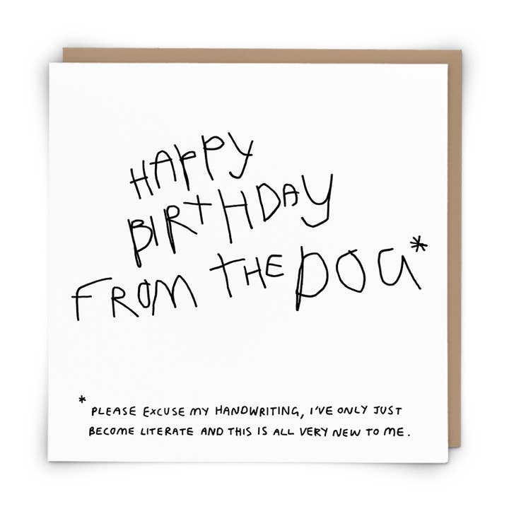 Biglietto di auguri The Dog per la vendita all'ingrosso da parte di Redback Cards UK