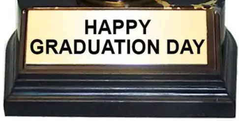 AAHS Enterprises - Wholesale Decorative Tabletop Object - Trophy - Happy Graduation Day - Gold - (7 inches)1