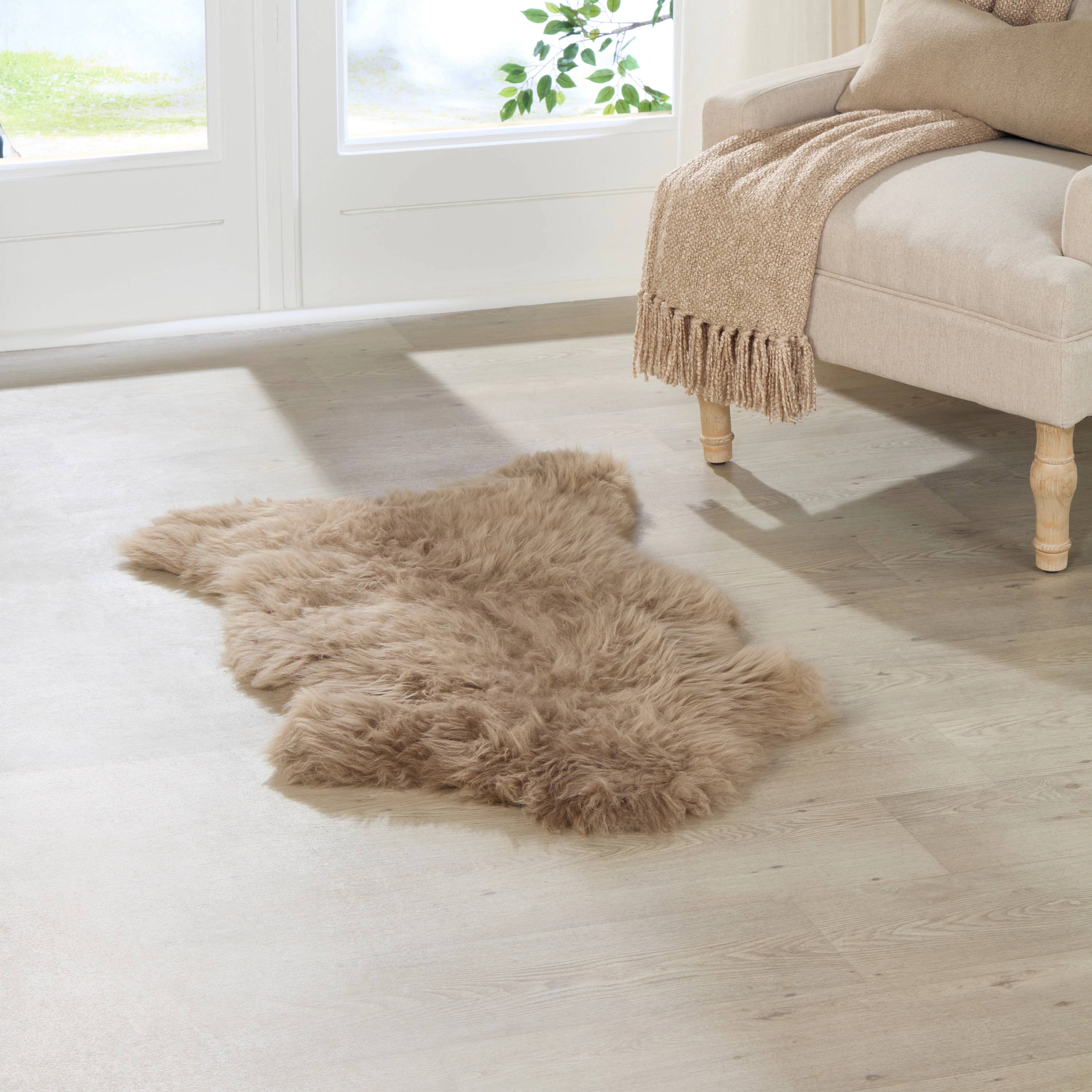 Native Natural - Wholesale Area Rug - Taupe British Sheepskin Rug