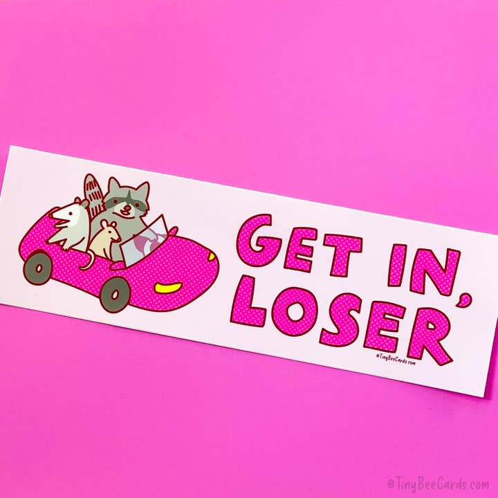 Kom ind taber skraldedyr vinylsticker for engroshandel hos Tiny Bee Cards