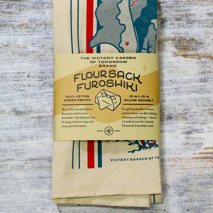 Wirtheim Poster Arts LLC - Wholesale Tea Towel - Summer Swiss Chard & Kale - Floursack Furoshiki Towel3