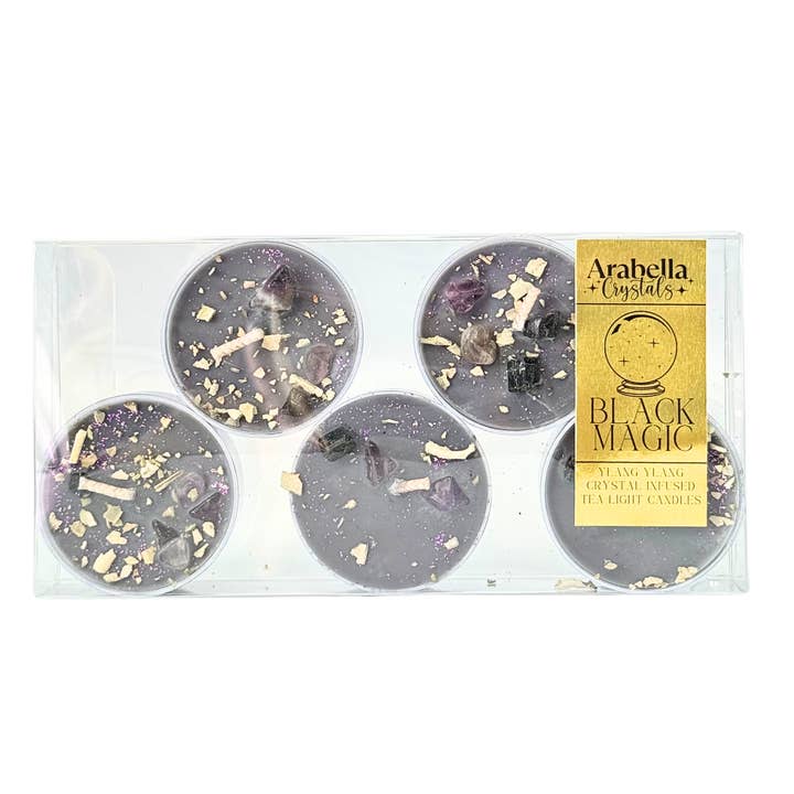 Arabella Crystals - Wholesale Tea Light Candles - Black Magic Ritual Tea Light Candles2