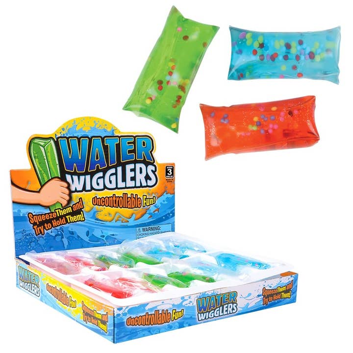 2" MINI CONFETTI WATER WIGGLER LLB kids toys for wholesale by La Luna Bella - Toys