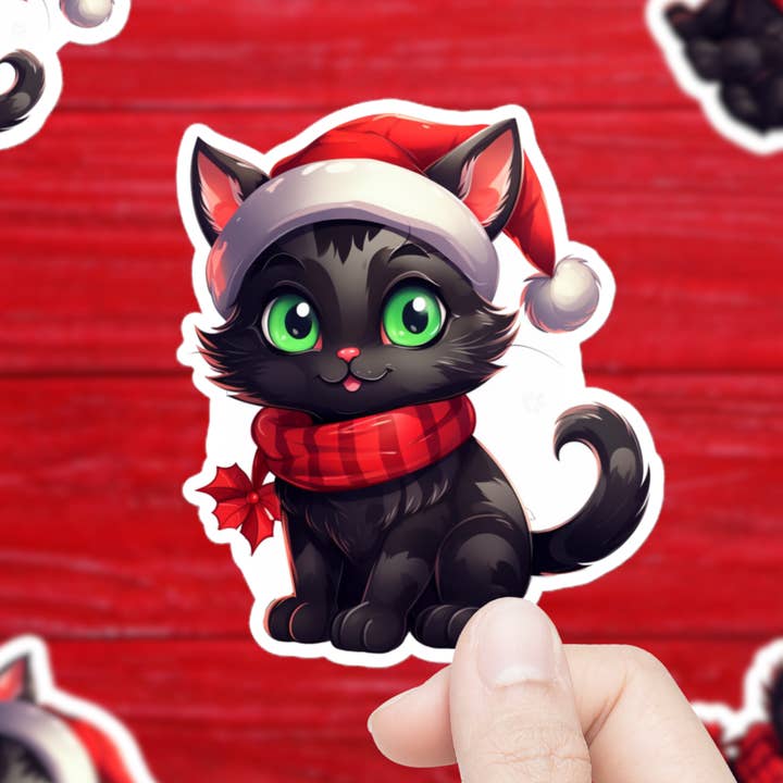 Etiqueta gato navideño para venta al por mayor de Mystical Clarity