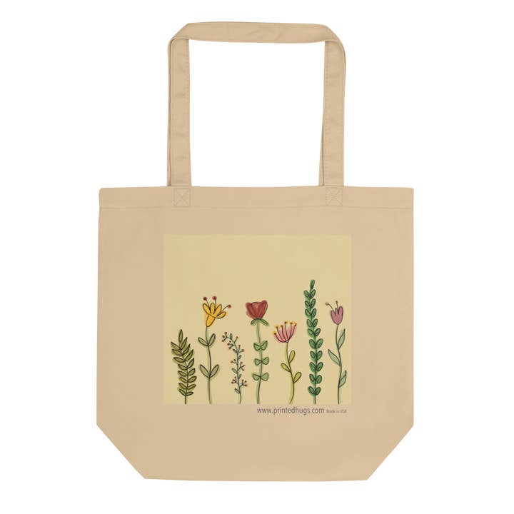 Prairie Flowers Tote Bag for wholesale by Printed Hugs