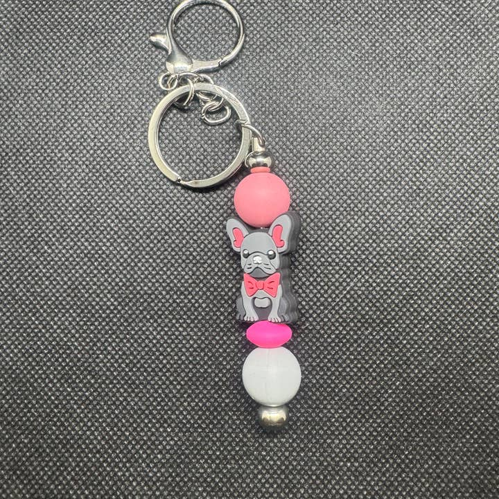 Frenchie Keychain for wholesale by LLJ Creations
