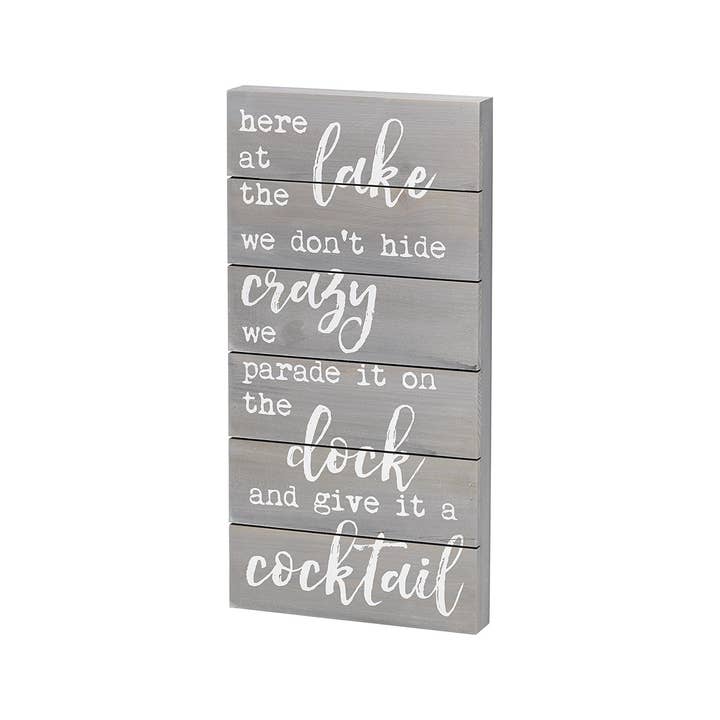 Collins Painting & Design - Wholesale Sign - CA-2320 - Here at the Lake Pallet Box Sign