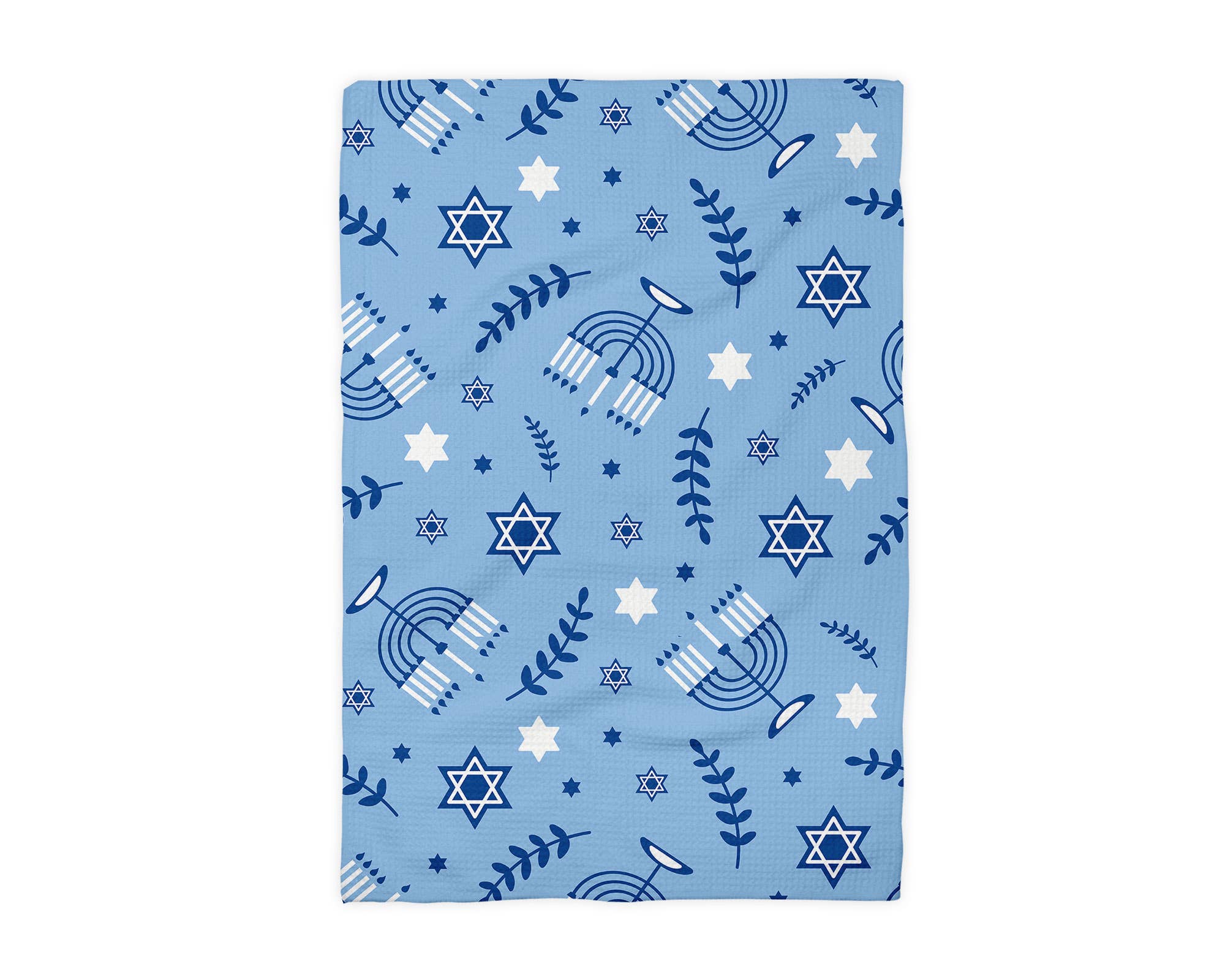 Canary Road - Wholesale Tea Towel - Hanukkah Kitchen Towel Waffle Holiday Menorah Peace Temple1