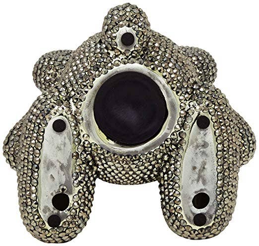 Interior Illusions Plus - Wholesale Money/Piggy Bank - Graphite Rhinestone Bear Piggy Bank  - 8" tall6