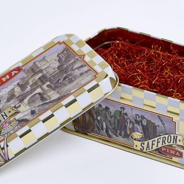 1 Oz Can of Saffron Strand for wholesale by Pina Saffron