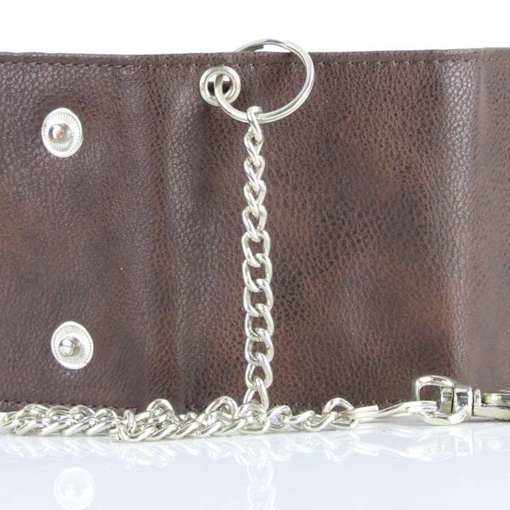 Leather Impressions Inc – Engroshandel Tegnebog - Dame – Vegansk læder klassisk stil kædepung VL520-CHAIN13