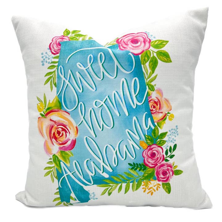 Sweet Home Alabama Kussen - Lente Sierkussen voor wholesale door Rachel Brooks Design, LLC