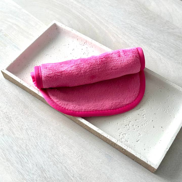 GreenWave - Wholesale Makeup Remover - Softest Makeup Removing Microfiber Eraser Towel Hot Pink2