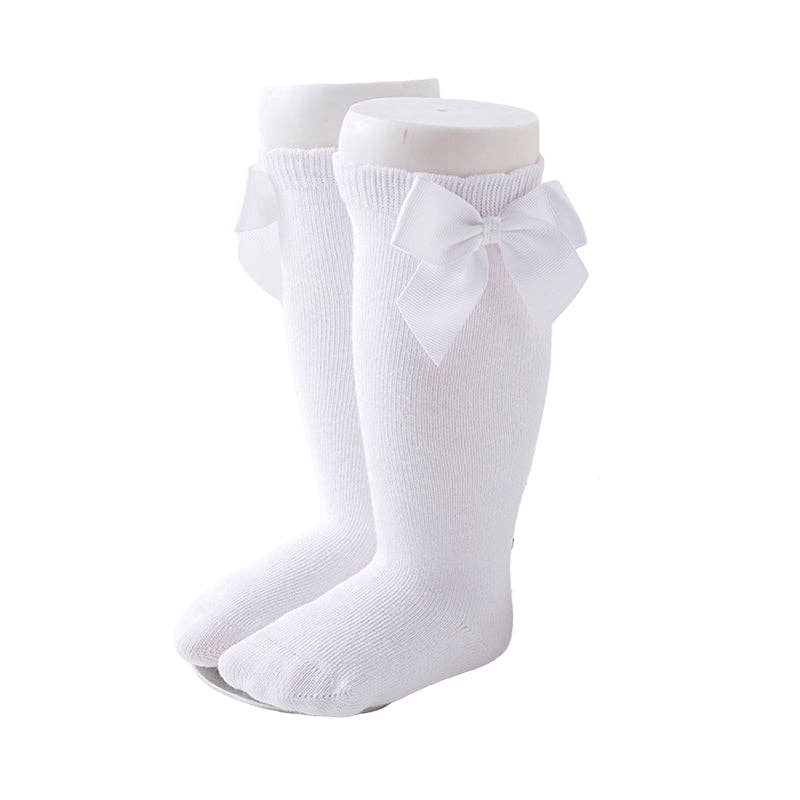 KiddieKickz - Wholesale Socks - Kids - Girls Solid Color Bow Accessories Socks0