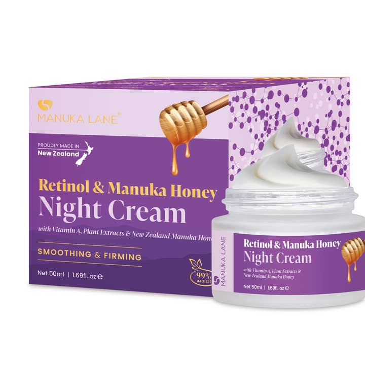Retinol and Manuka Honey Night Cream for wholesale by Manuka Lane