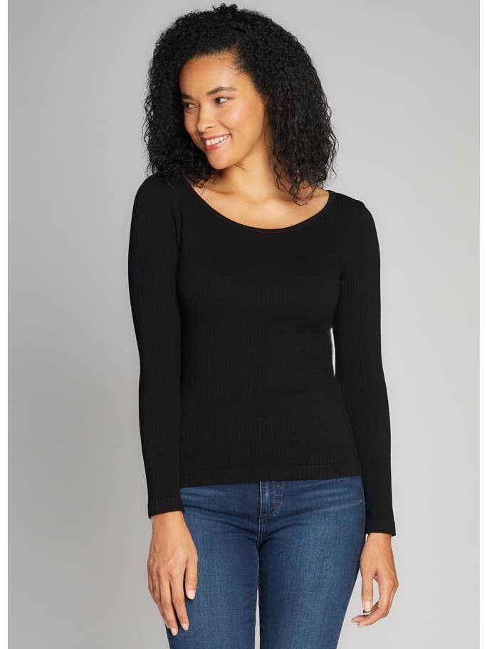 C'est Moi Clothing Co - Wholesale Knit Top - Women's - Seamless Rib Crew Neck Top- CERT1201