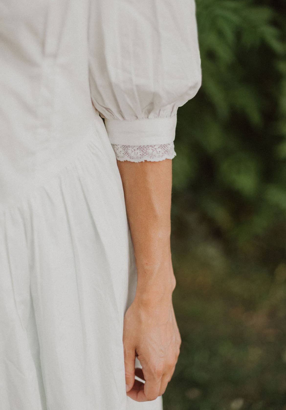 Wilder Collective - Wholesale Dress - Women's - Juliette Dress in Organic Cotton-White Edwardian Poplin7