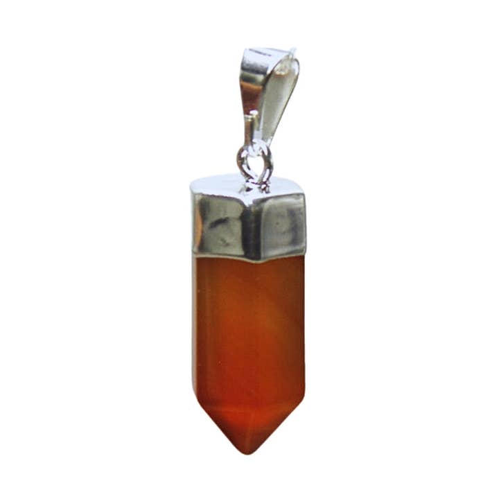 Small Point Pendant - Carnelian for wholesale by Earths Elements Wholesale