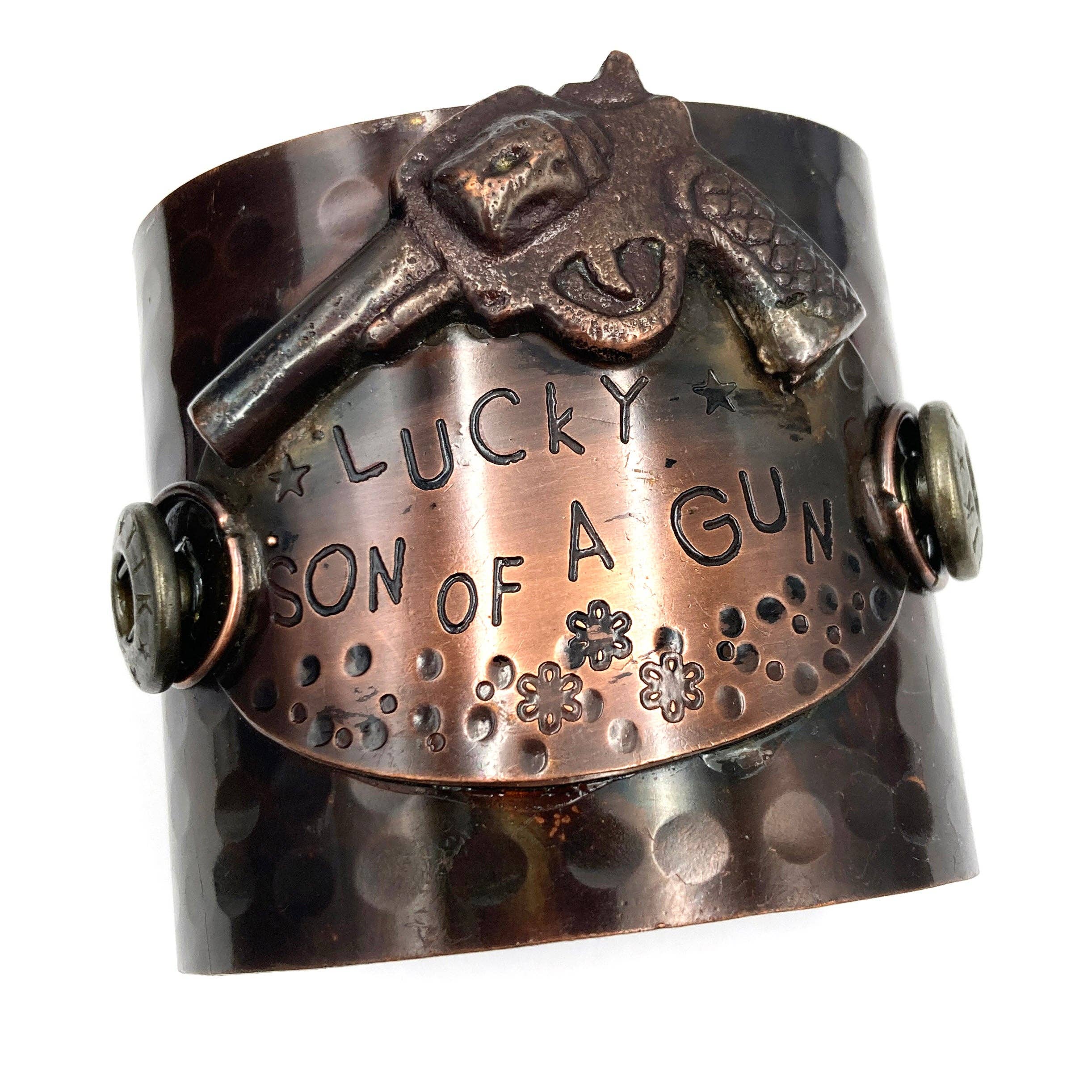 Lunar Deer - Wholesale Cuff Bracelet - Lucky Son Of A Gun Wide Metal Cuff Bracelet1