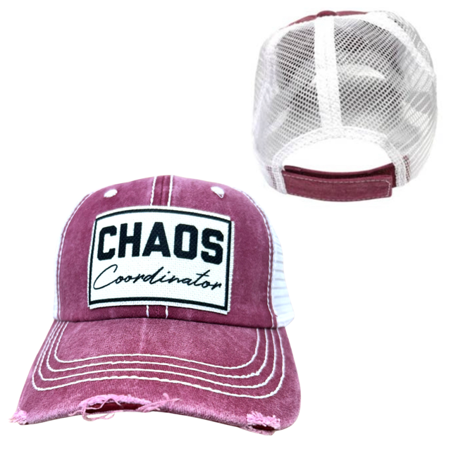dkhandmade - Vente Casquette de baseball – unisexe - CASQUETTE COORDINATEUR DU CHAOS | DÉLAVÉE2