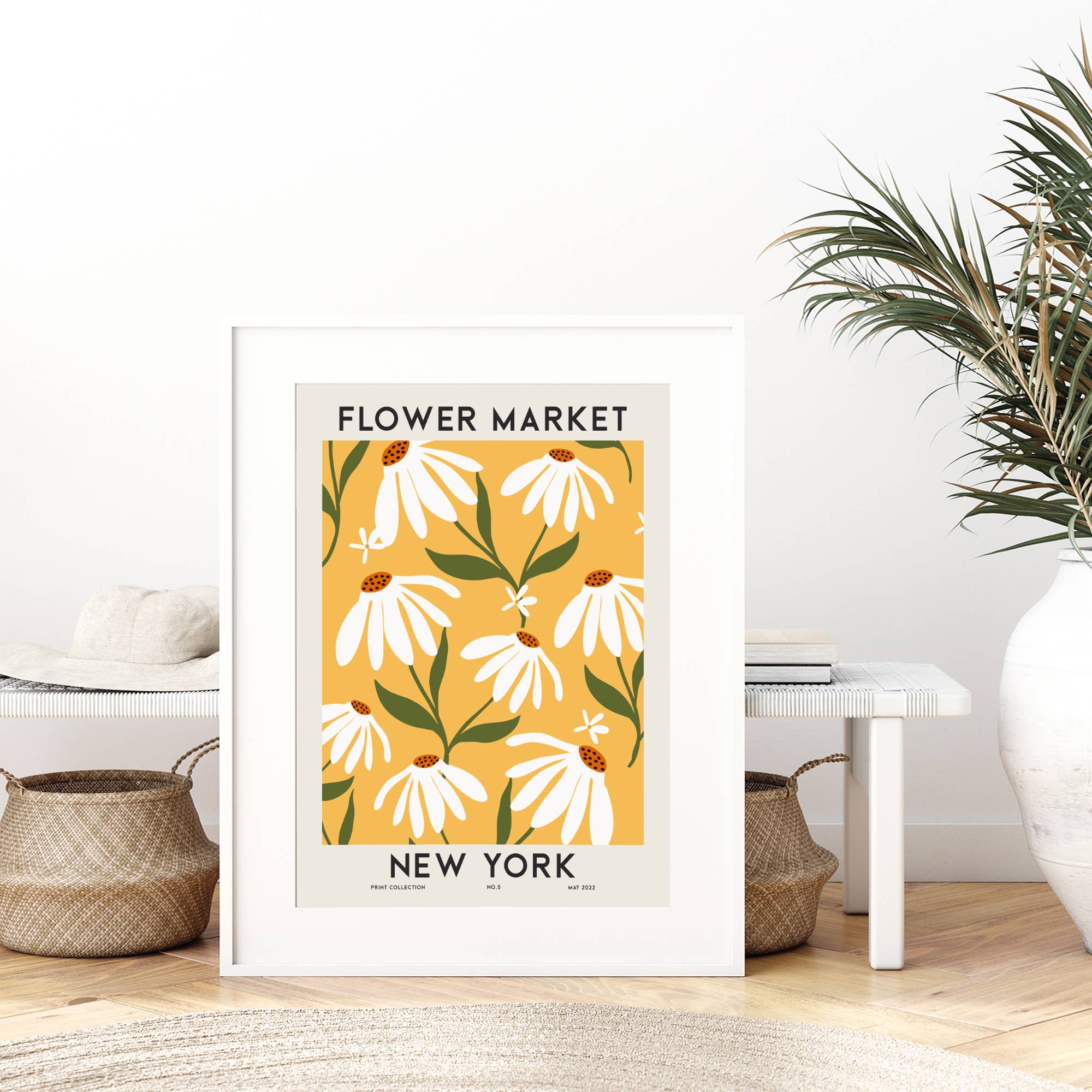 Sugar & Canvas – wholesale Art print – Flower Market New York Colorful Botanical Art Print FM785