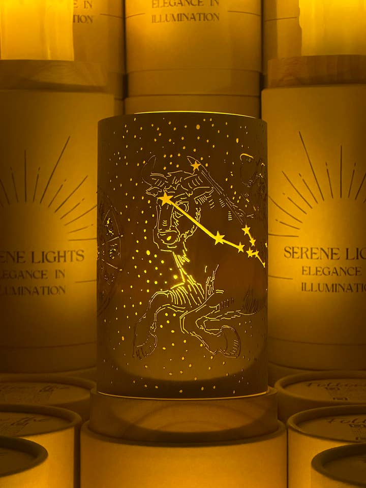Taurus Constellation Rechargeable Candle, Interchangeable Design
 for wholesale by Serene Lights