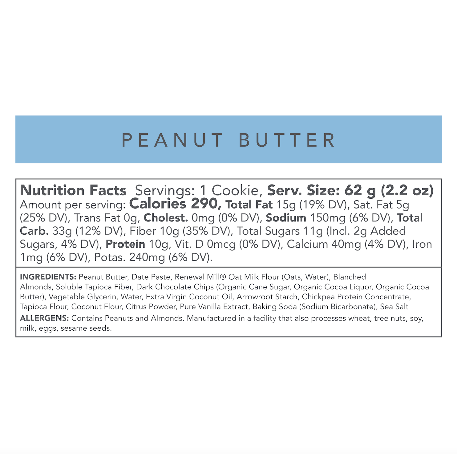 Love + Chew - Wholesale Cookie - PEANUT BUTTER CHIP - 2 OZ - BOX OF 125