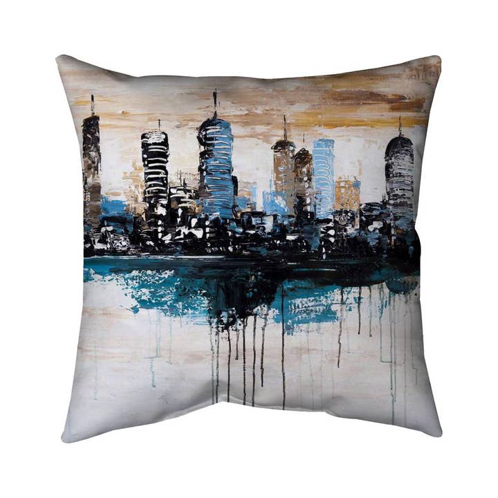 Edificios en el Horizonte Almohada | Decoración de Dormitorio Industrial para venta al por mayor de BEGIN HOME DECOR