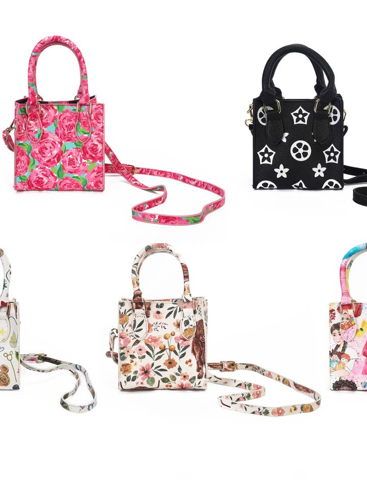 5 Tryckta söta tjejer crossbody-väska för wholesale av sassy kids palace