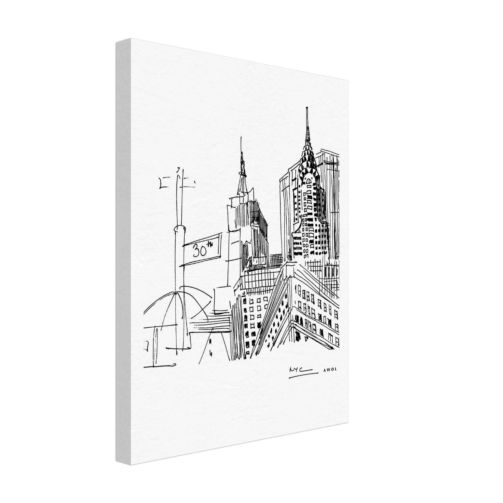 Creations Awol - Wholesale Art Print - New York City Art, Iconic Skyscrapers: Canvas Print0