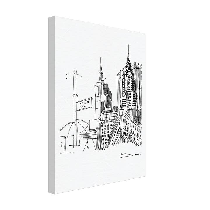 Creations Awol - Wholesale Art Print - New York City Art, Iconic Skyscrapers: Canvas Print