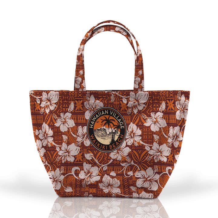 Sac fourre-tout personnalisable en cuir végétalien : Vintage Hawaiian 2 pour la vente par Matrix