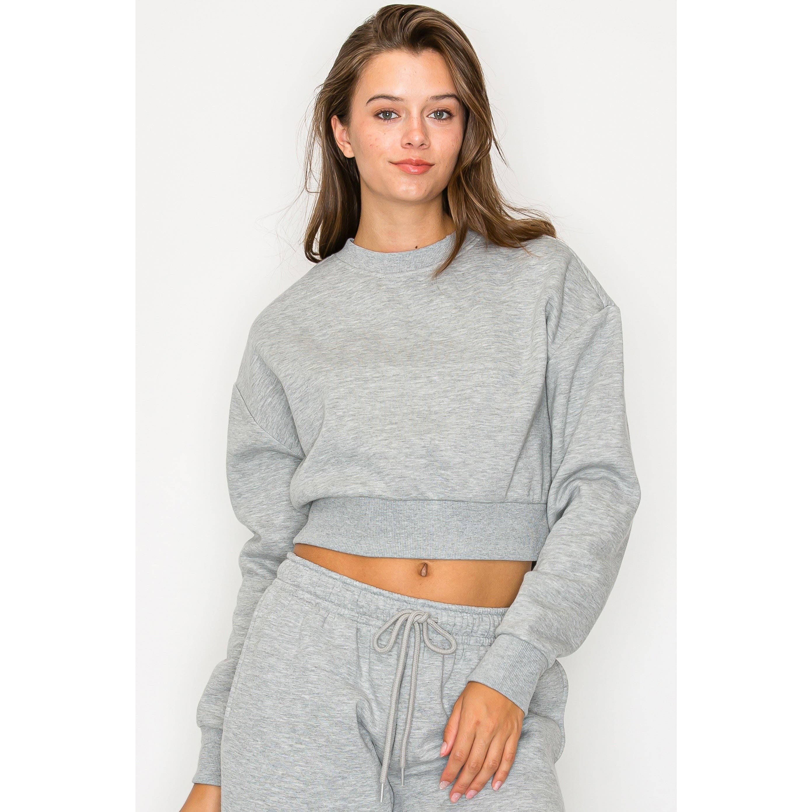 Timeless - Wholesale Sweatshirt - Women's - Cropped Fleece Crewneck Sweatshirt6