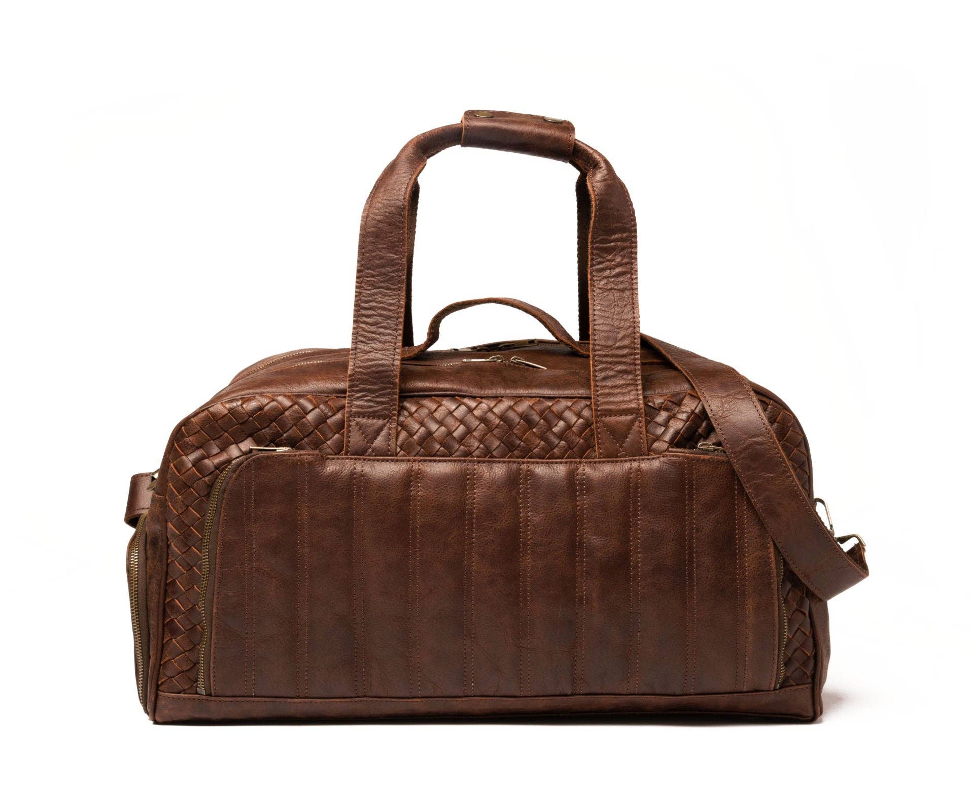 Hides - Wholesale Weekender Bag - Men's - Woven Leather Weekender Duffel Bag2